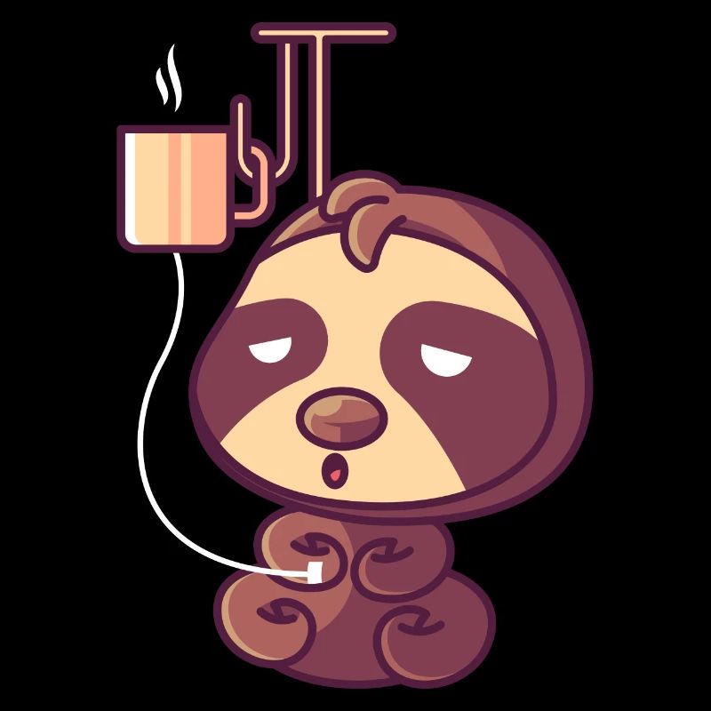 Faultier mit Kaffeetropf