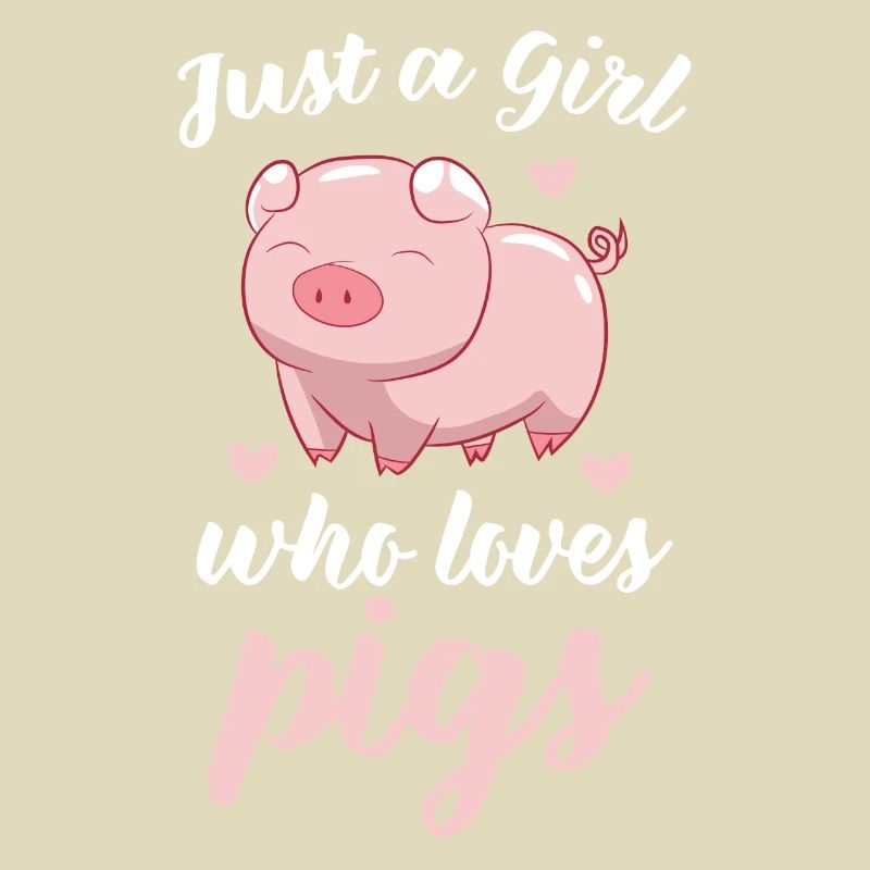 Nur ein Mädchen das Schweine Liebt Bauernhof
