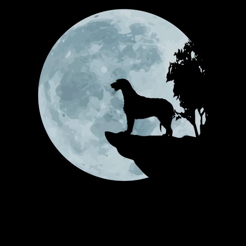 Irischer Wolfshund Mond Irish Wolfhound Geschenk