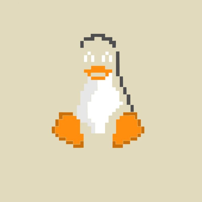 Linux Penguin Pixel Art Sys Admins Computer Hacker