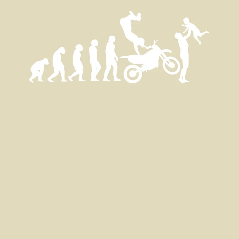 Biker Evolution Dad Motorcyclist Motorcycle Cross