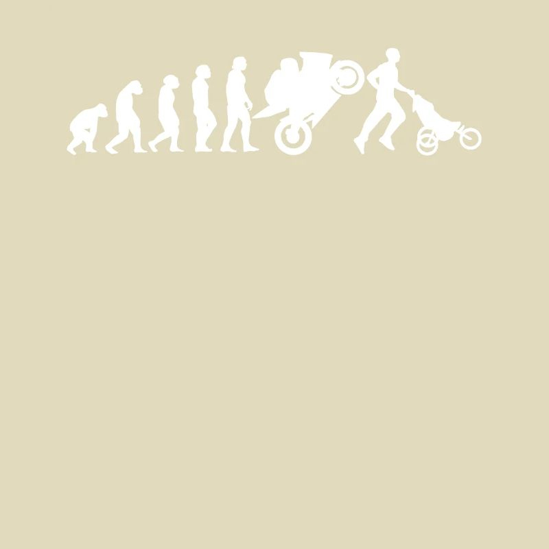 Motorradfahrer Evolution Papa Motorrad Jogger