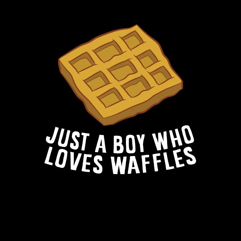 Nur Ein Junge Der Waffeln Liebt Frühstück Waffeln