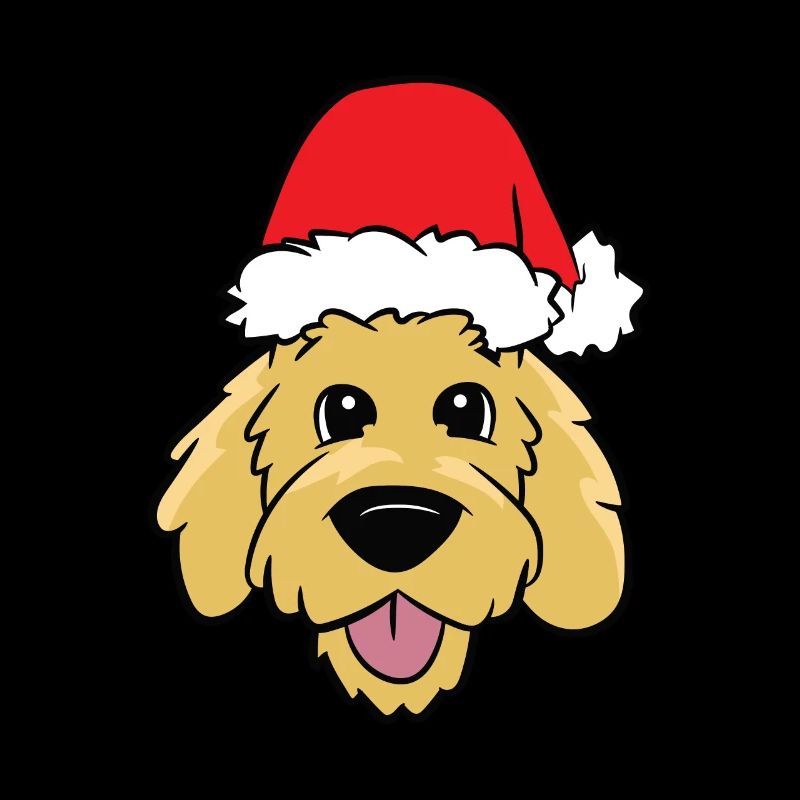 Goldendoodle mit Weihnachtsmütze Goldendoodle