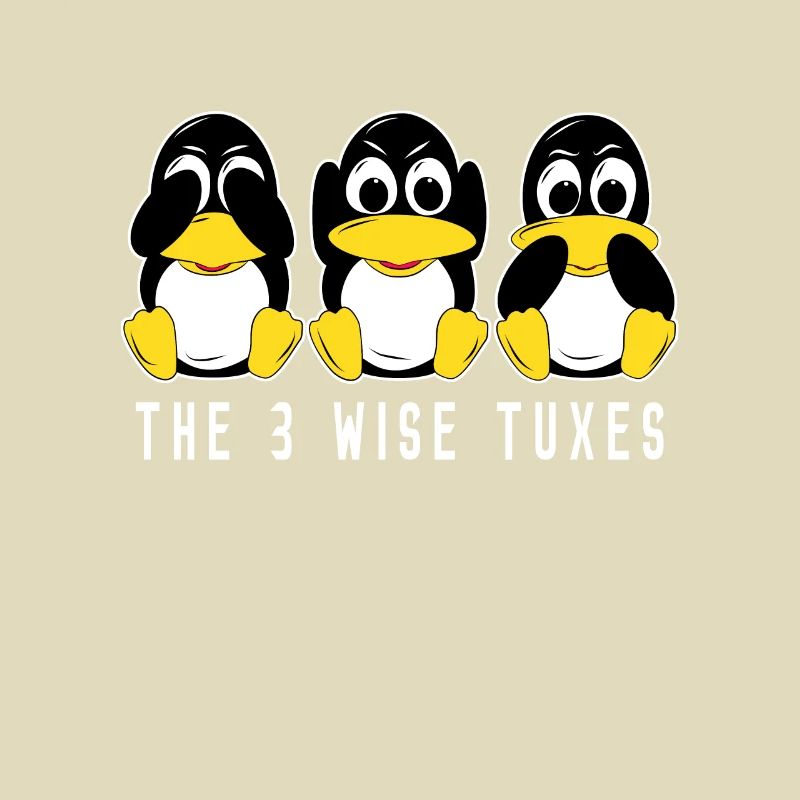 3 Linux penguins hear see speak computer scientists