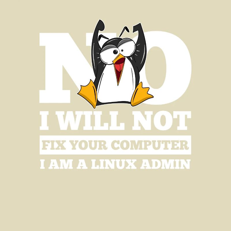Linux SysAdmin Hacker Coder Penguin Computer Fix