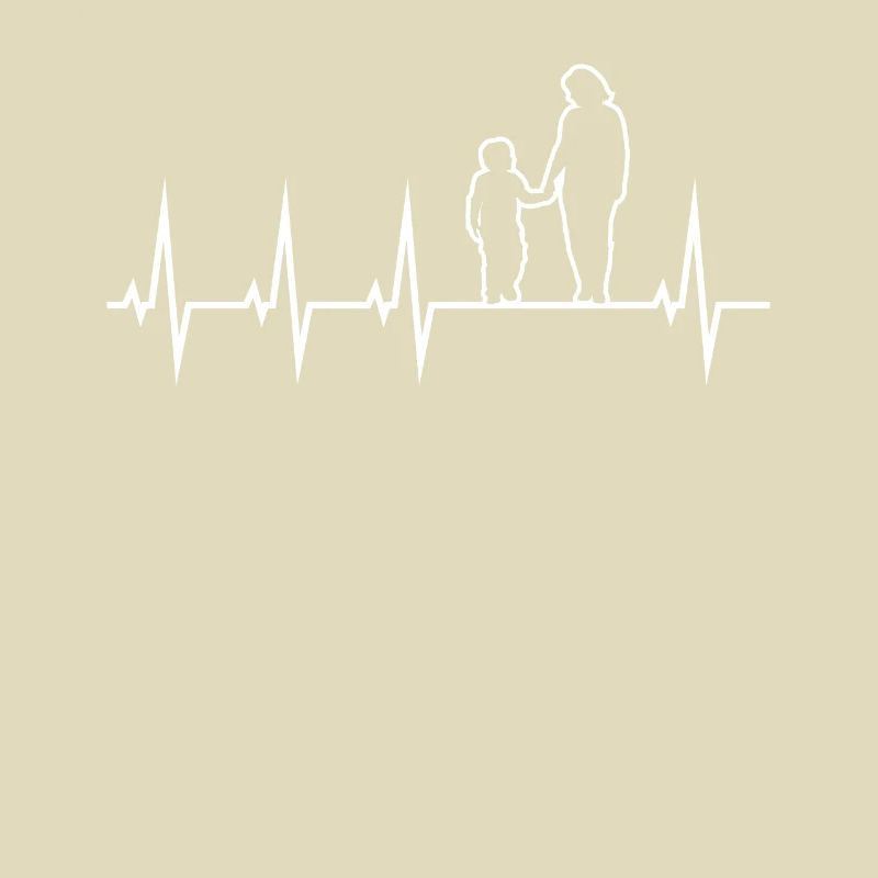 Mutter Kinder Herzschlag Mama Kind EKG Muttertag G