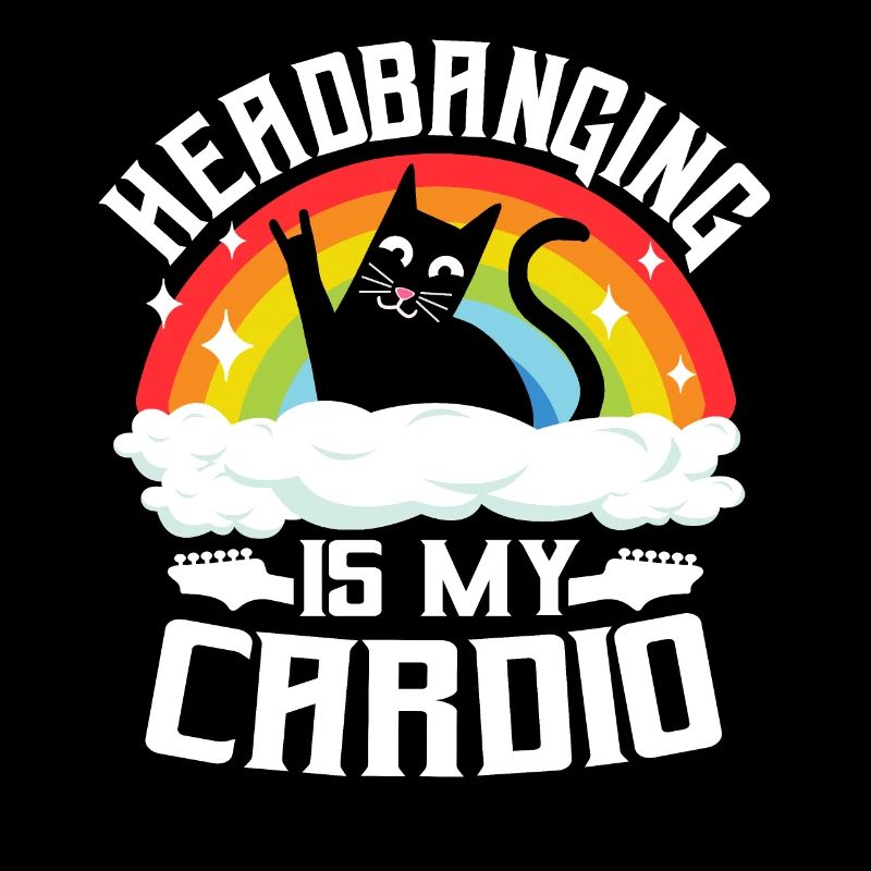 Heavy Metal Chats Drôle Headbanging Chat