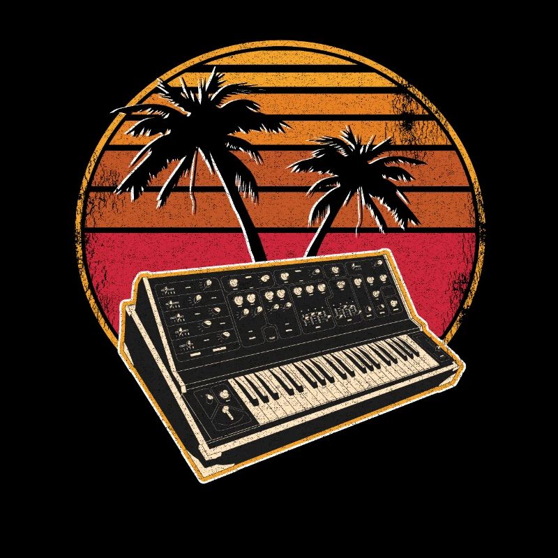 Analog Synthesizer Vintage 70s Sunset Synth