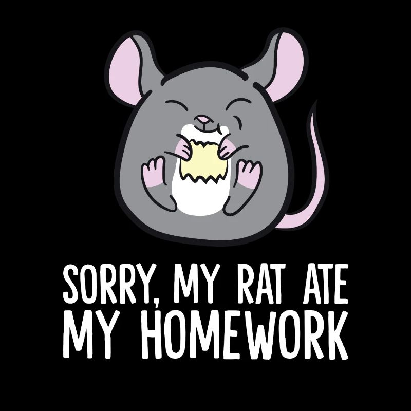 Désolé mon rat a mangé mes devoirs devoirs école devoirs