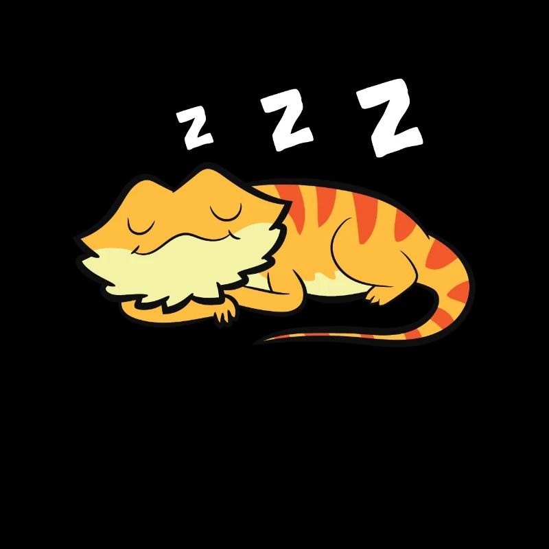 Bearded Dragon Reptile Lizard Sleeping Bearded