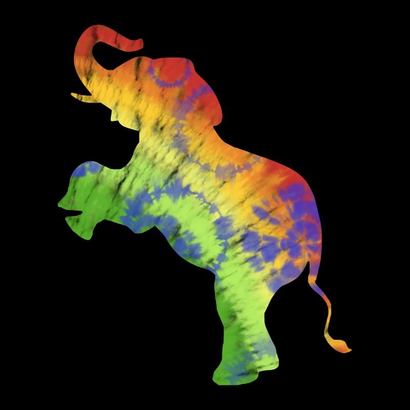 Regenbogen Batik Elephant Elefant