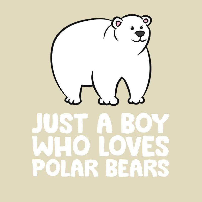 Nur ein Junge, der Eisbären liebt