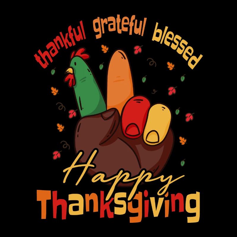 Dankbar Dankbar Gesegnetes Thanksgiving T-Shirt