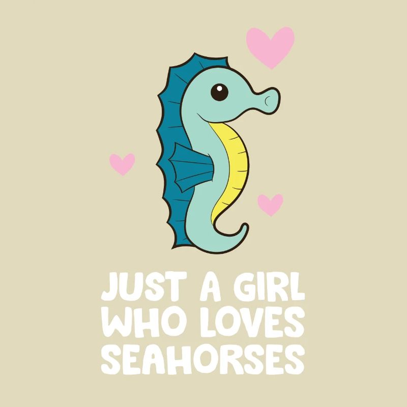 Nur ein Mädchen, das Seepferdchen liebt