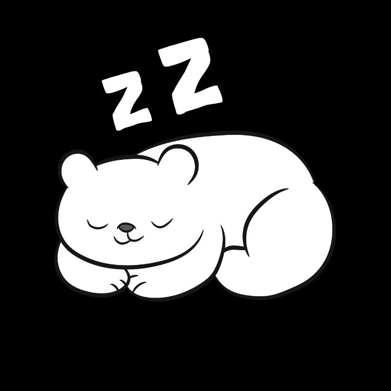 Ice Bear Sleeping Tired Arctic Polar Bear