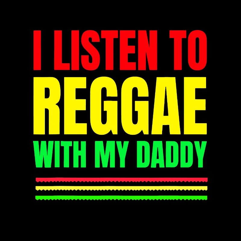 Chemises Reggae pour tout-petits - J’écoute du reggae avec mon