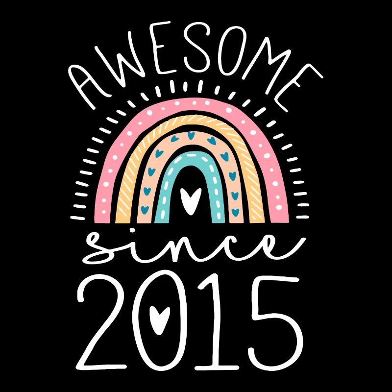 Awesome Since 2015 7th Birthday Rainbow Gifts Born