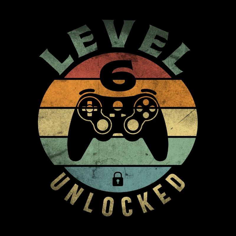 Level 6 Unlocked Funny Video Gamer 6th Birthday