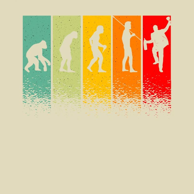 Evolution Geschenk Humor Aperitif Retro