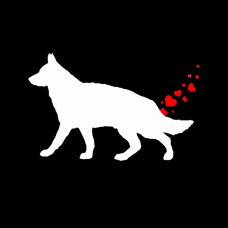 Valentinstag Deutscher Schäferhund Besitzer Herz Hund Far