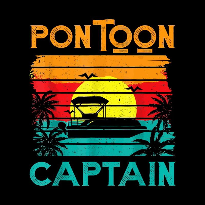 Drôle d’idée Pontoon Captain Retro Vintage Style Pon