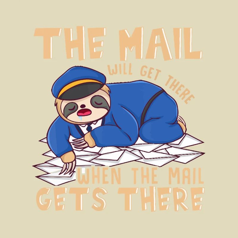 Sloth Mail y arrive - drôle de courrier de postier c