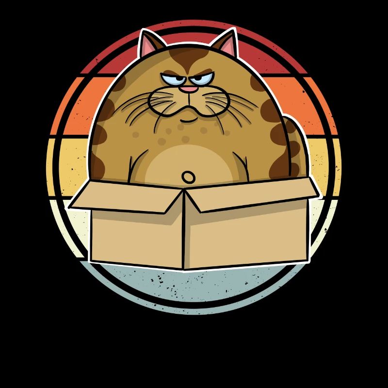 Dicke Katze Im Karton