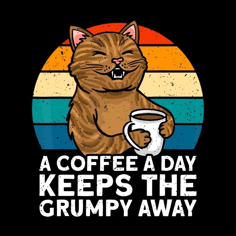 Funny Coffee Tshirt, Coffee Lover Shirt, Cute Cat