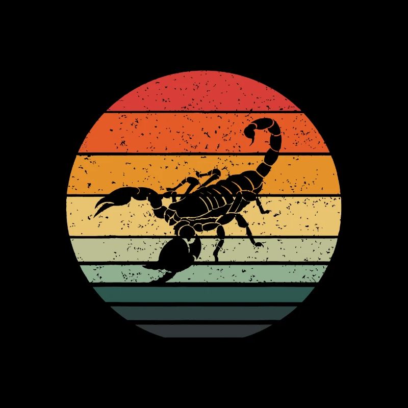 Vintage Scorpion Retro Sunset Art 70s 80s