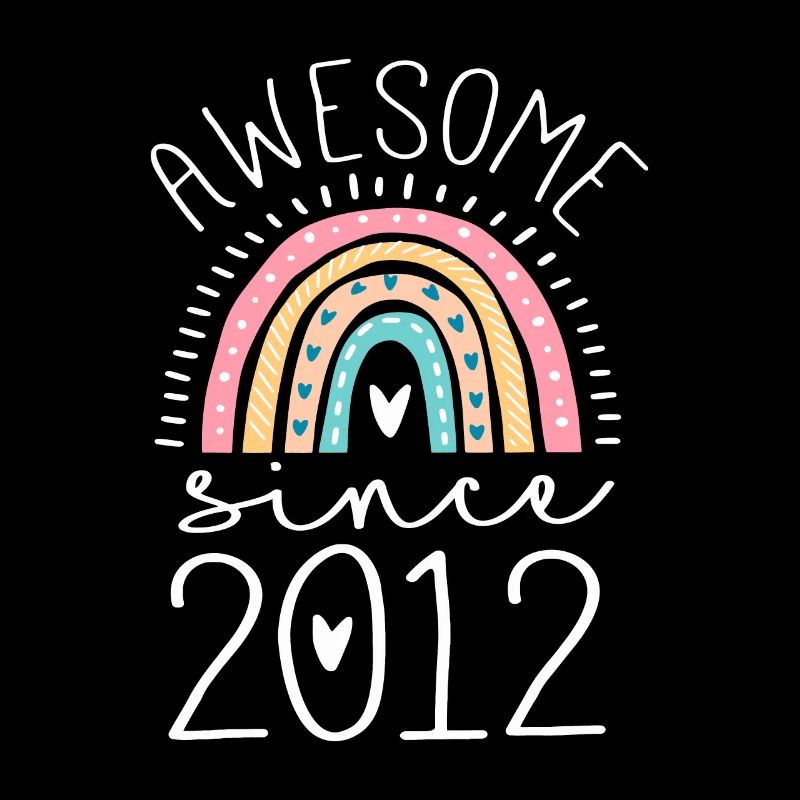 Awesome Since 2012 10th Birthday Rainbow Gifts Bor