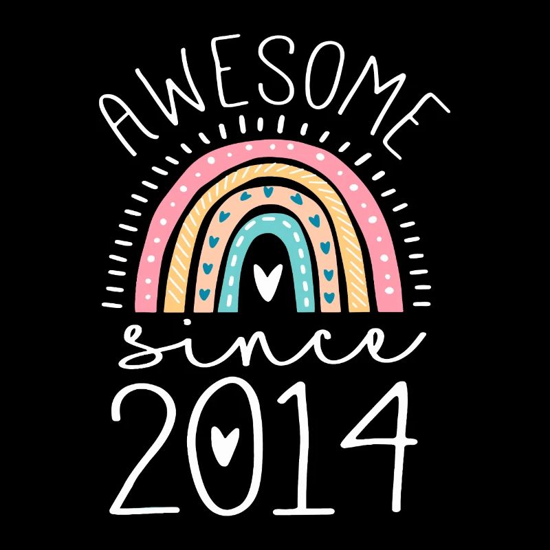 Awesome Since 2014 8th Birthday Rainbow Gifts Born