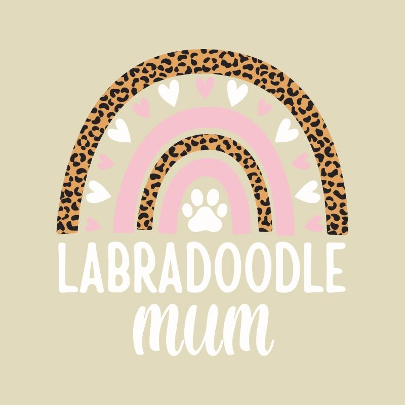 Labradoodle Mama Mama Regenbogen Leopard Muttertag