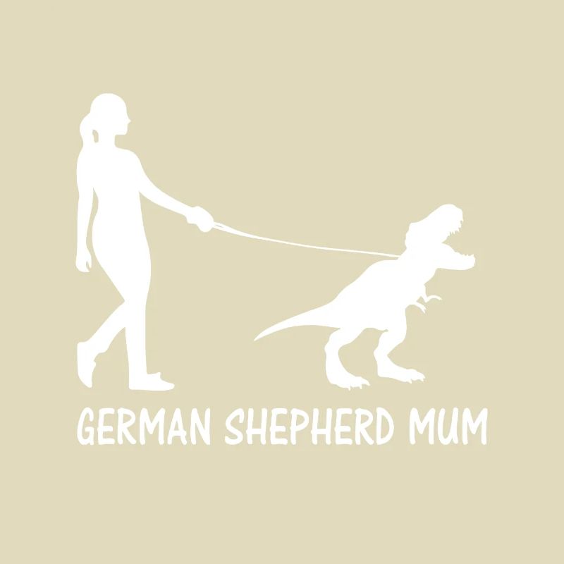 German Shepherd Mum Dinosaur GSD Owners Funny Moth