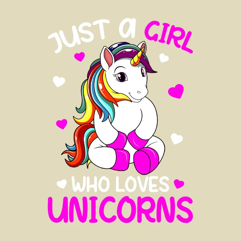 Nur ein Mädchen, das Einhörner liebt Kinder Mädchen Einhornj