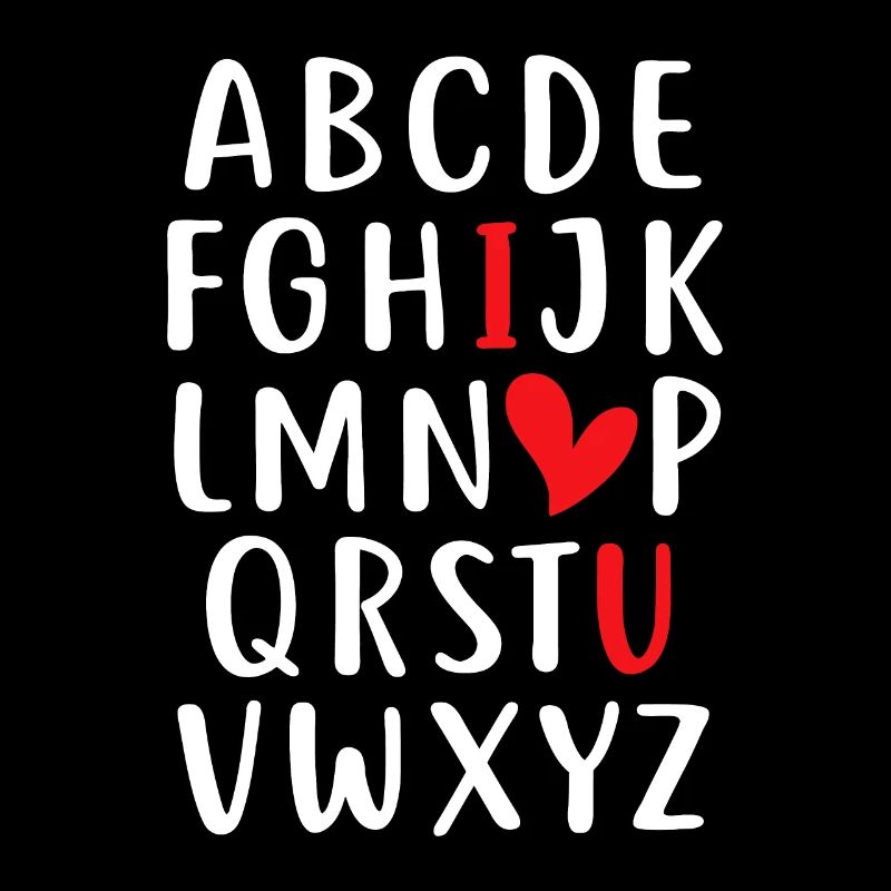 ABC Kreide Alphabet Ich liebe dich Englisch Lehrer Vale