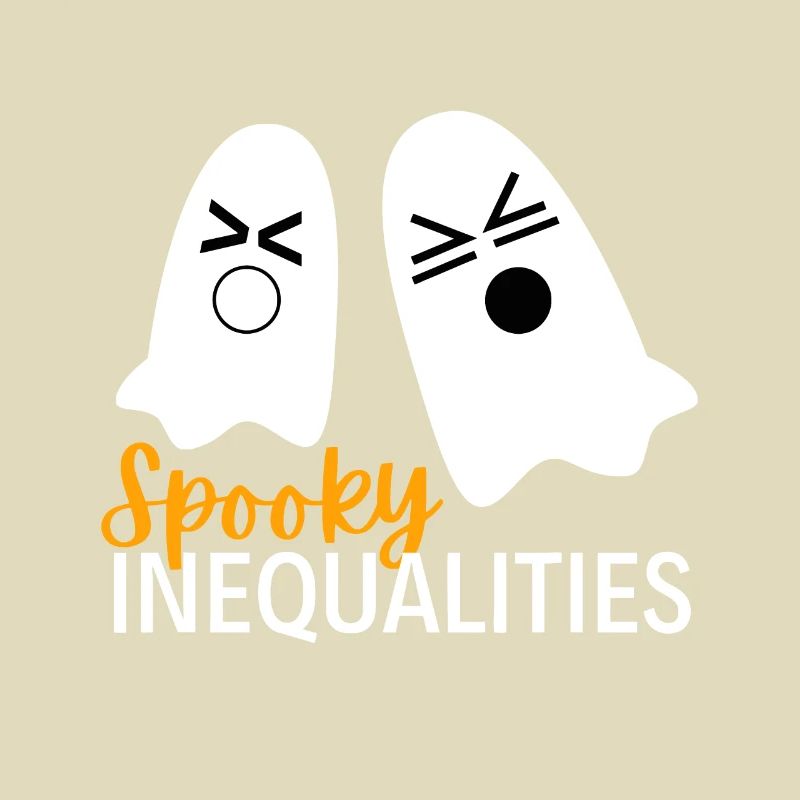 Spooky Inequalities Ghosts - Halloween Math Teache