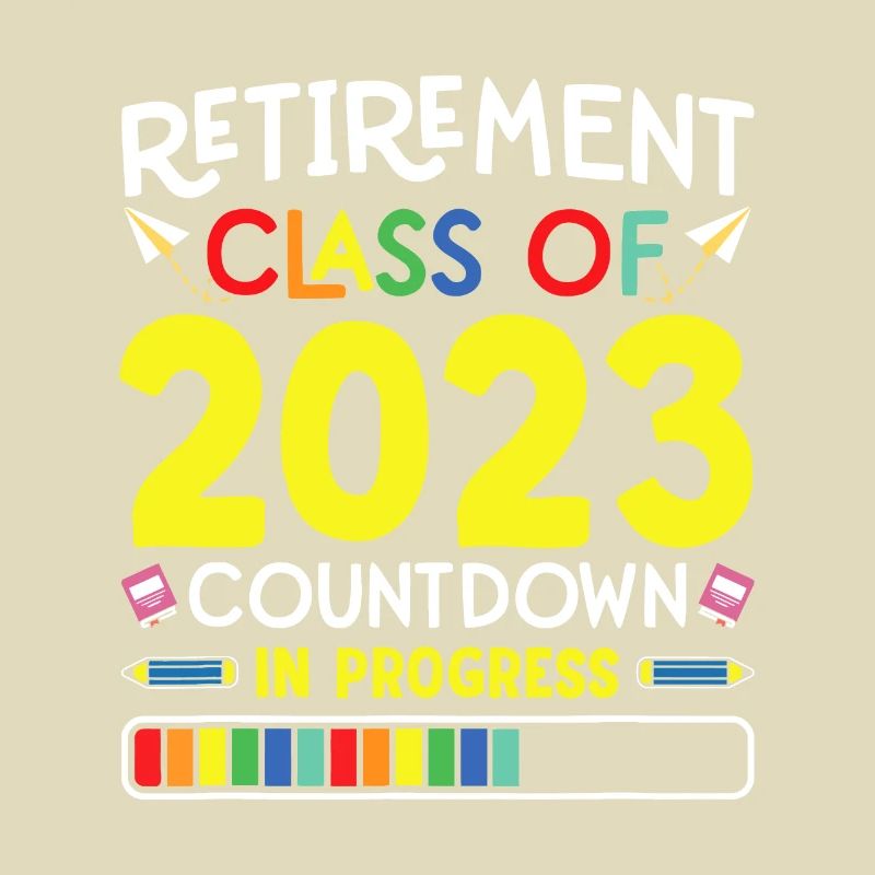 Ruhestandsklasse von 2023 Countdown in Progress Tee