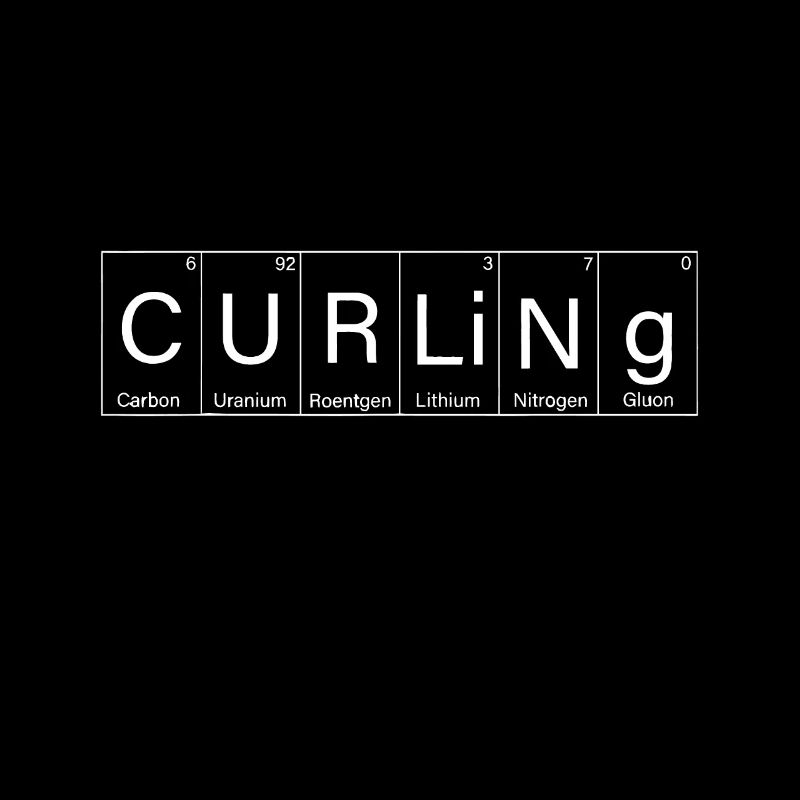 Lustiges Curling Periodische Elemente Nerd Curling Stein