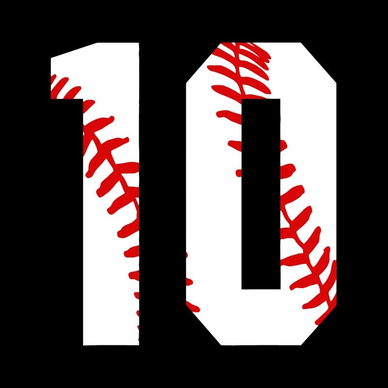 10e anniversaire Baseball Grand numéro dix 10 ans