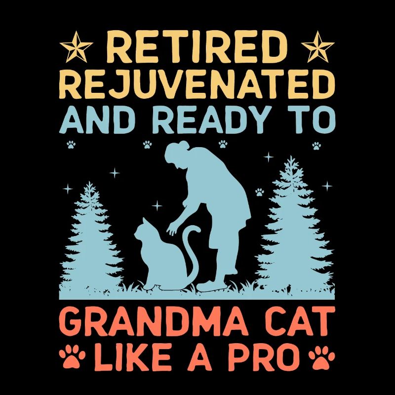 Amoureux des chats Grand-mère retraitée Retraité Propriétaire de chat Chat
