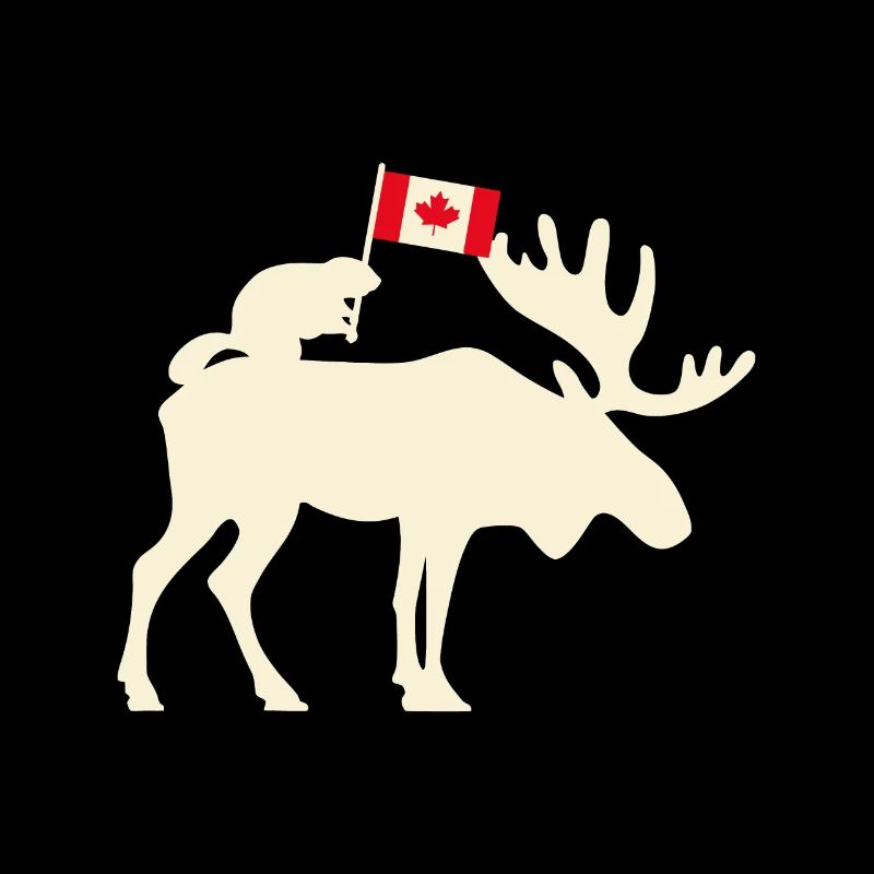 Biber Elch Kanadische Flagge Kanada