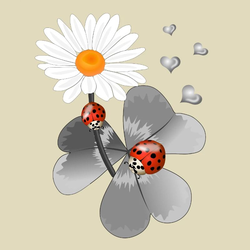 Clover with ladybug