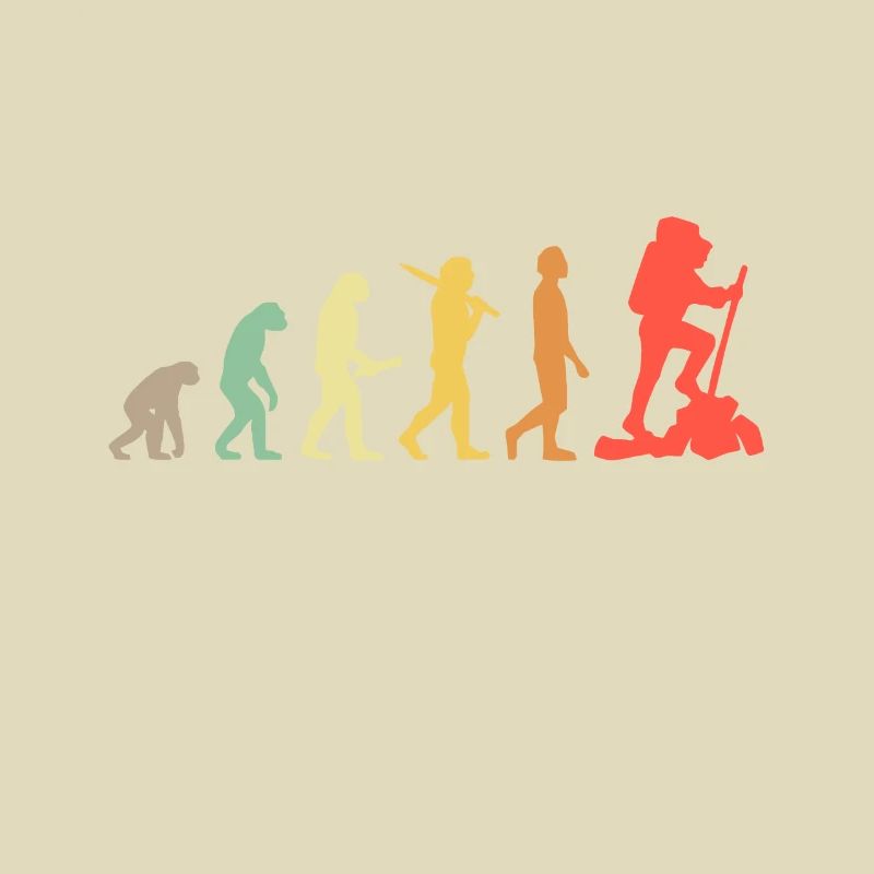 Retro Hiking Evolution Cadeau pour les randonneurs