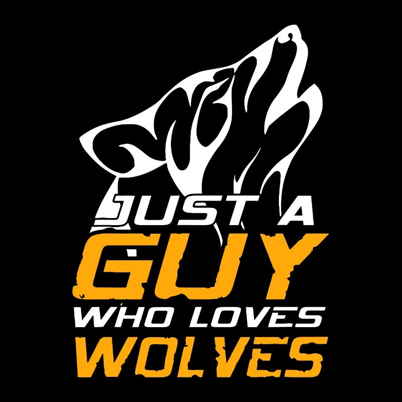 Rétro juste un gars qui aime les loups cool