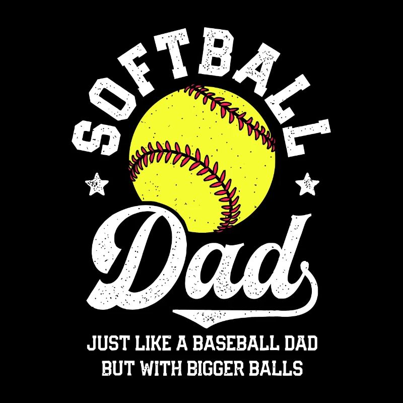 Softball-Papa mag Baseball, aber mit größeren Bällen