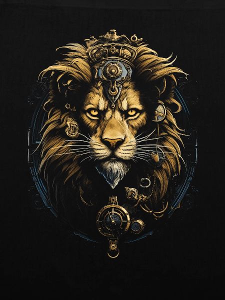 Steampunk Fantasy-Kunstwerk Löwen