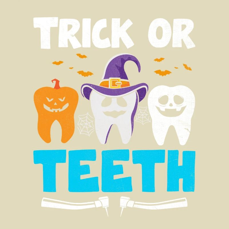 Trick oder Zähne Halloween Zahnarzt Zahnmedizin