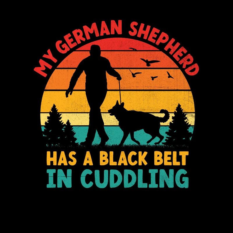 My German Shepherd Has A Black Belt In Cuddling GS