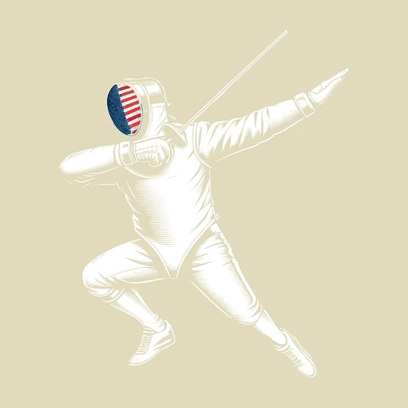 Doublage Escrimeur Escrime Épée Épée Escrime Athlète